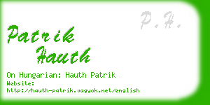 patrik hauth business card